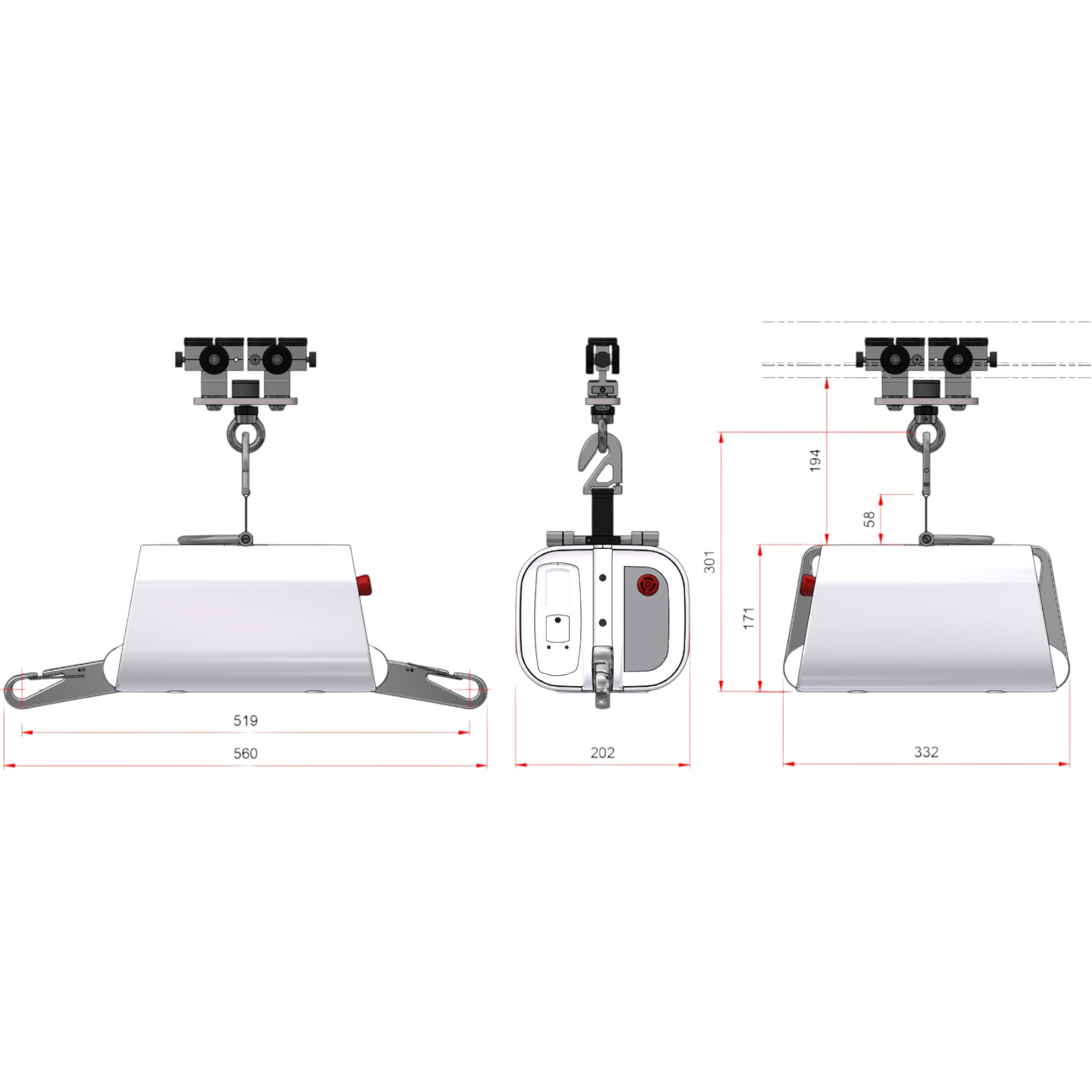 Patient Lifting Solutions Стельовий підйомник AR-200P – Finer.ua – Фото 3
