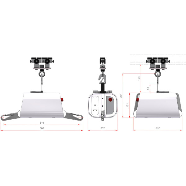 Patient Lifting Solutions Стельовий підйомник AR-200P – Finer.ua – Фото 3